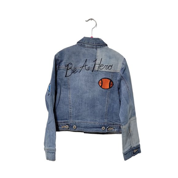 Cat & Jack Girls Denim Jacket Size 6/7 Color Blue - Picture 2 of 6